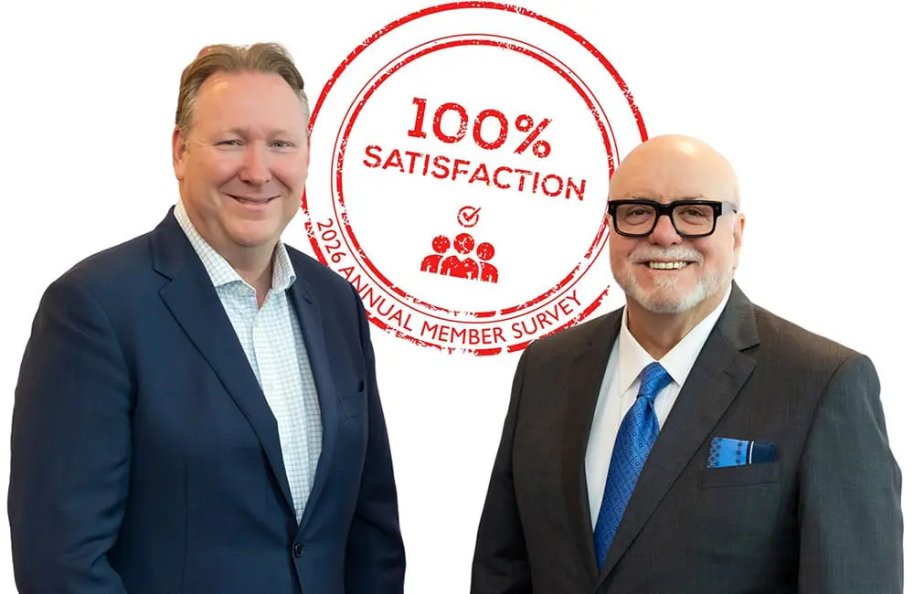 100% again: Agents applaud Travellers Choice support during Middle East travel disruption 2 Travellers Choice MD Christian Hunter & Chair Trent Bartlett.