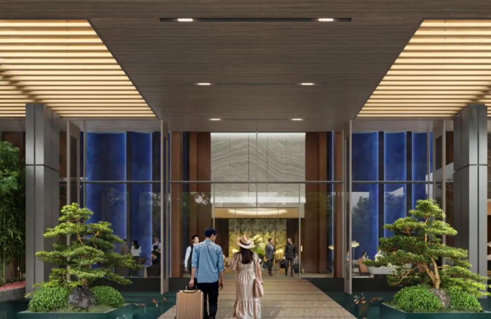 Arrival at the new premium terminal at Changi Airport