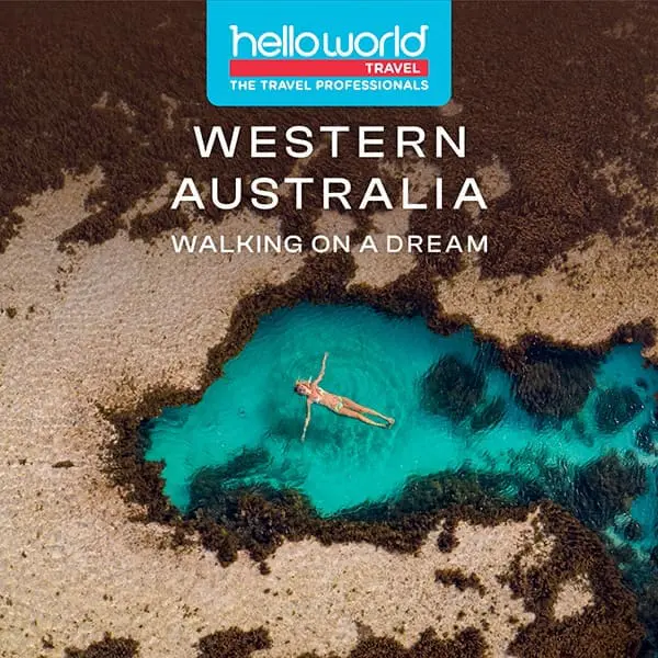 Tourism WA x Helloworld Travel x Viva Holidays social media tile.