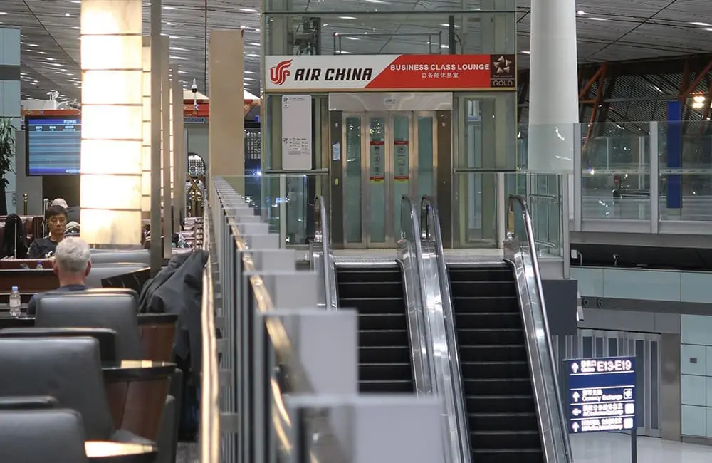 Air China Business Lounge at Beijing Capital Airport.