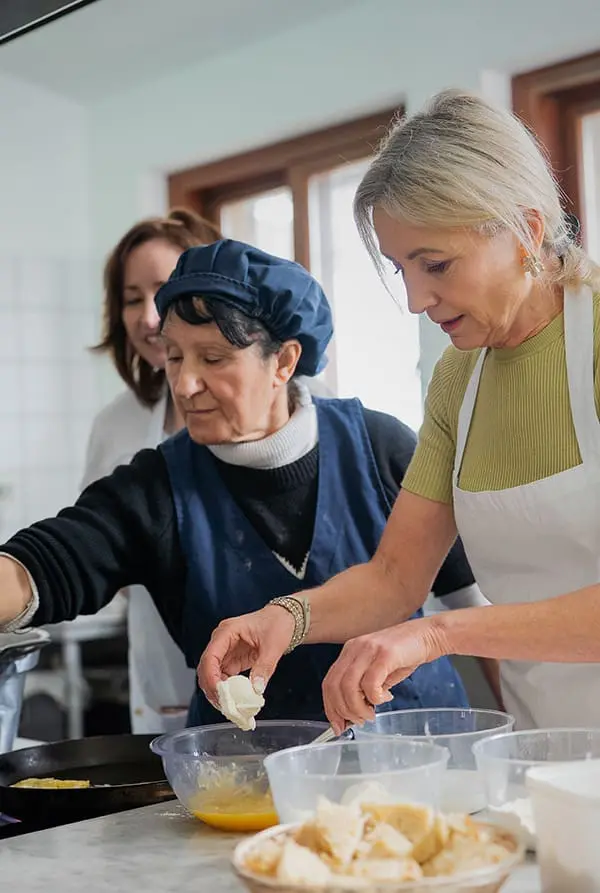 Cooking class in Italy. Image: Back-Road Touring