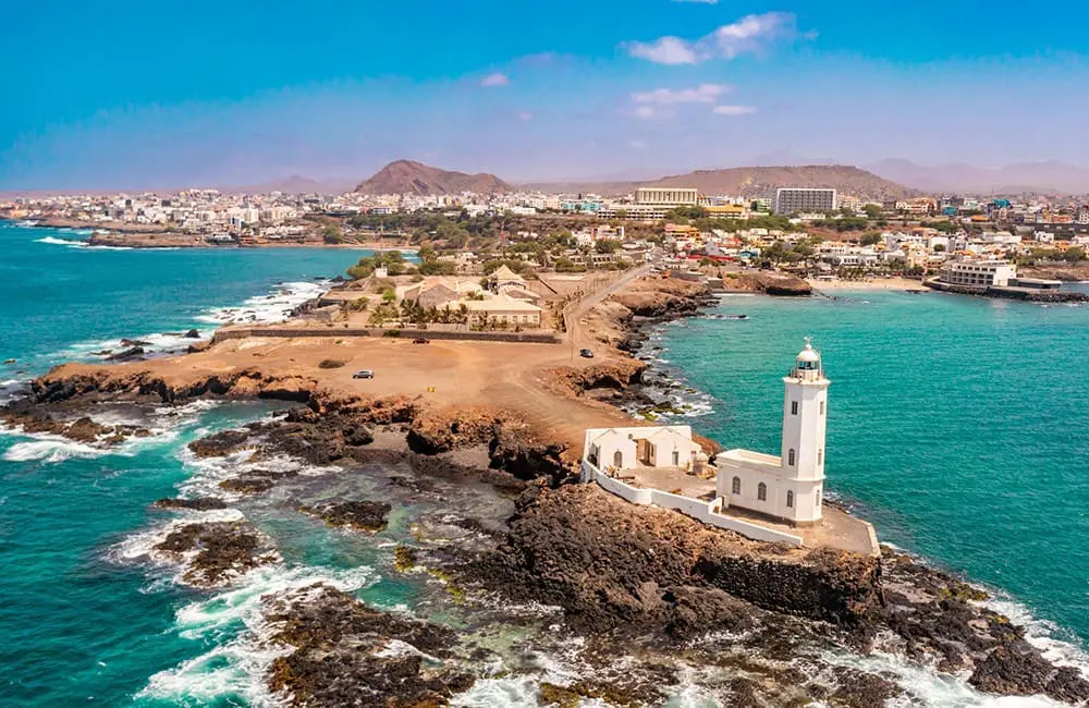 Praia de Santiago and the Praia lighthouse in the Cape Verde Islands, Africa. Image: Wirestock/iStock - hantavirus outbreak