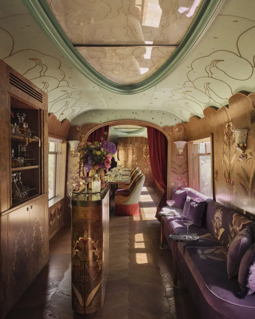 Celia lounge on board the British Pullman, A Belmond Train