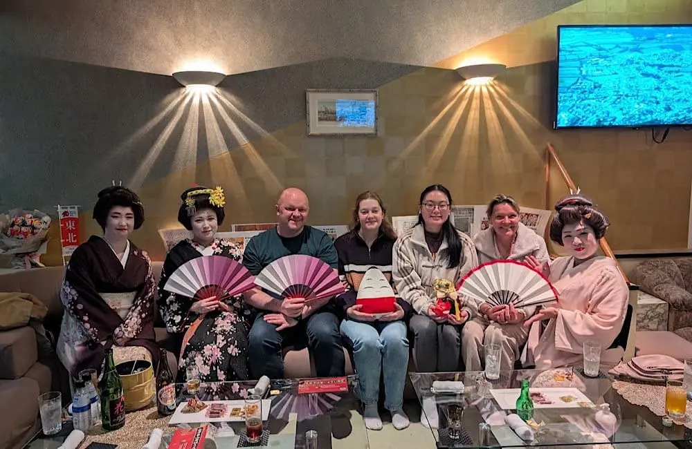 Taylor on a Fukushima famil with ATIA members.