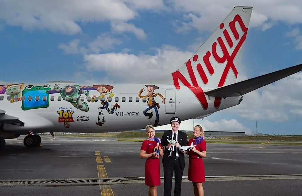 To infinity and beyond! Virgin Australia unveils Toy Story 5 aircraft