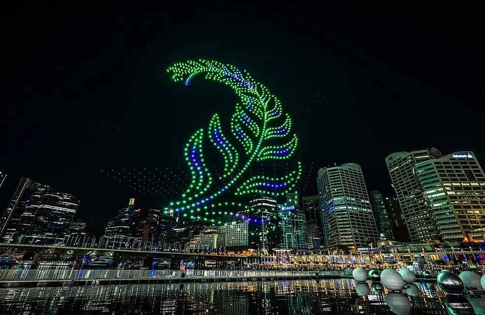 Vivid Sydney 2026 will stage 22 large-scale drone shows over Cockle Bay, the festival’s biggest-ever drone program.