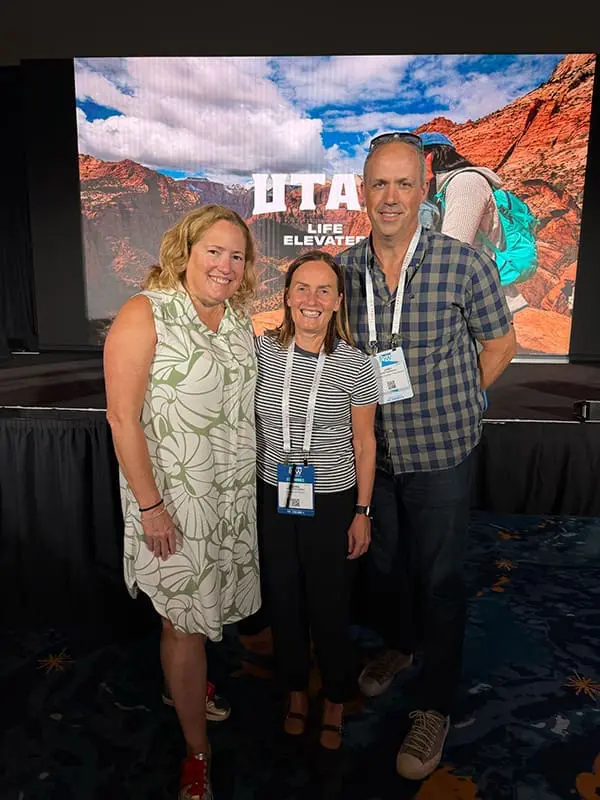 IPW 2026 closes in Fort Lauderdale: Connecting 5K attendees and US suppliers in travel 3 Canuckiwi's Joanne Motta, Karen McCardle & Corey Marshall. Image: Cassie Tannenberg