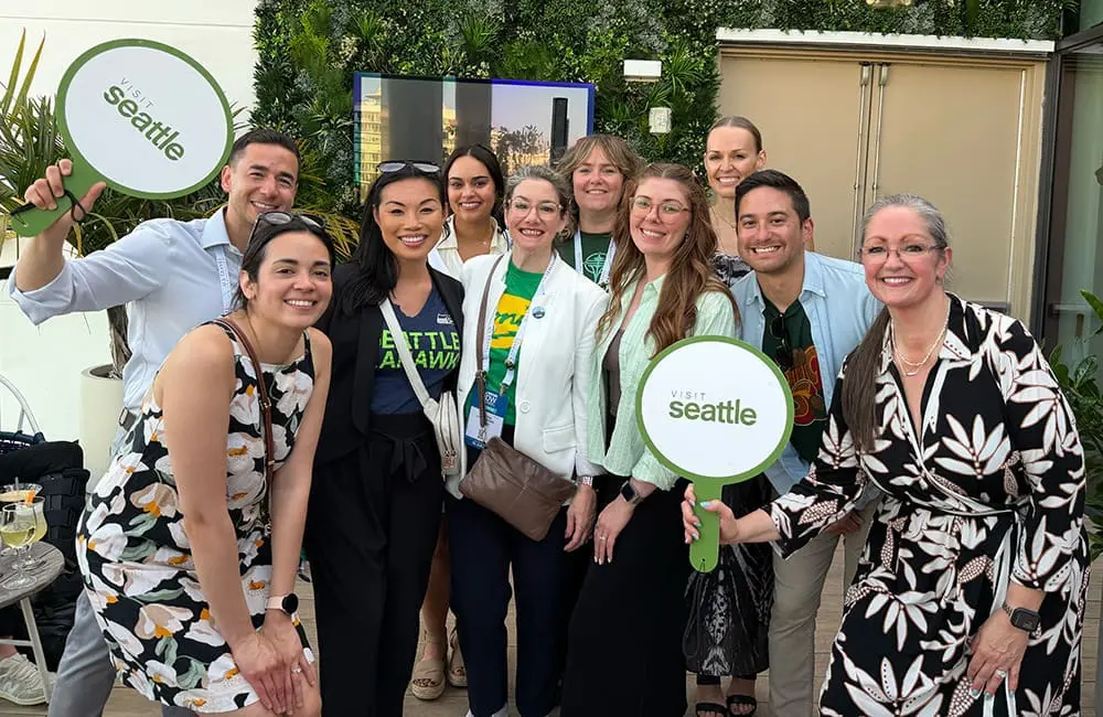 IPW 2026 closes in Fort Lauderdale: Connecting 5K attendees and US suppliers in travel 6 Visit Seattle team at the Fans of Seattle celebration at IPW 2026. Image: Cassie Tannenberg