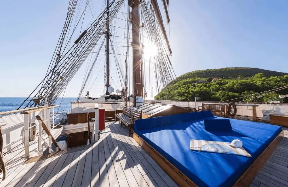 Sea Cloud Cruises sailing ship deck

