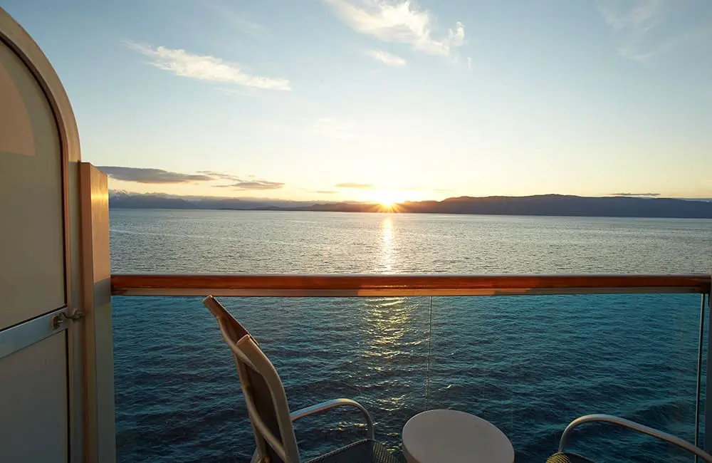A Princess Cruises balcony view.