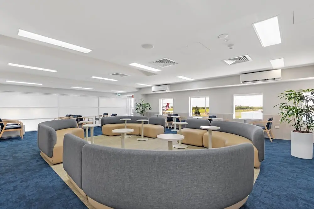 Qantas Mackay Airport lounge.