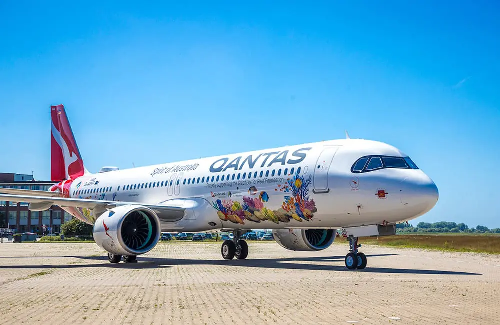 Qantas' newest aircraft makes a big splash with Great Barrier Reef livery in June 2026
