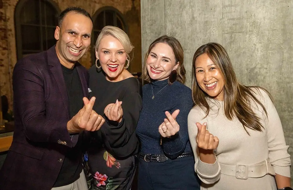 TAG Amplify conference: (L-R): Soni Barm (Pan Pacific Melbourne), Lauren Tesch (TAG), Mariavittoria Benedini (Pan Pacific Perth) & Pat Eastman (TAG).