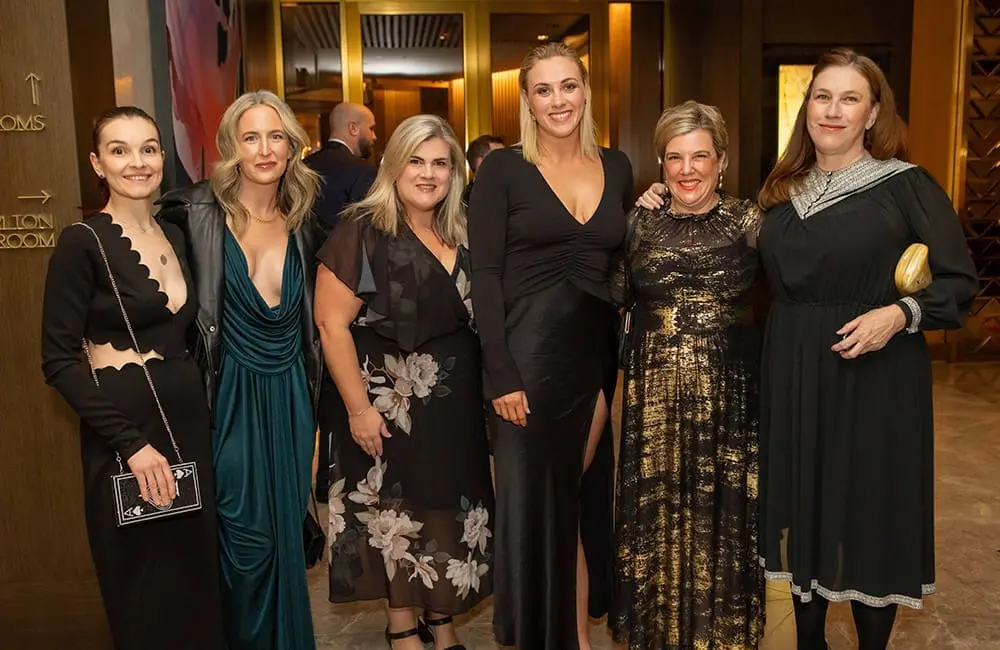 TAG Amplify conference: (L-R): Brittney Heurtier (Sheraton Grand Sydney Hyde Park), Sian Petler (1 Hotel Melbourne), Stacey Huddleston (CLLIX Apartments & Hotels), Julia Wardle (Emporium Hotels), Louise Osborne (Lanson Place Parliament Gardens, Melbourne) & Trudi Gregory (TAG).