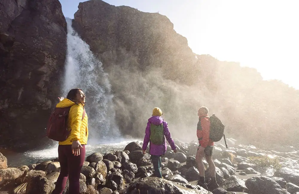 Taranaki Falls at Ruapehu in Tongariro National Park. Image: Miles Holden –Tourism New Zealand Active Escapes