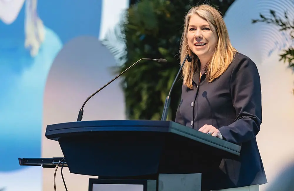 TRENZ26: Auckland has its mojo back as 1.5 million Aussies lift New Zealand tourism 2 TIA chief executive Rebecca Ingram at TRENZ