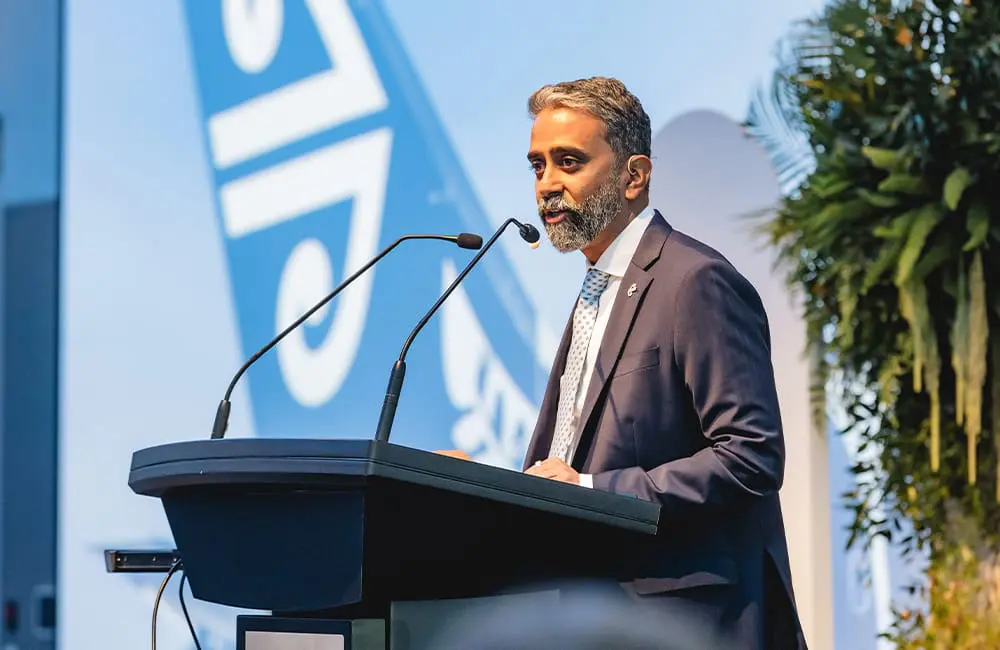 TRENZ26: Auckland has its mojo back as 1.5 million Aussies lift New Zealand tourism 5 Air New Zealand chief executive Nikhil Ravishankar at TRENZ