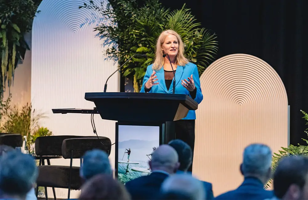 TRENZ26: Auckland has its mojo back as 1.5 million Aussies lift New Zealand tourism 1 Tourism and Hospitality Minister Louise Upston at TRENZ in Auckland