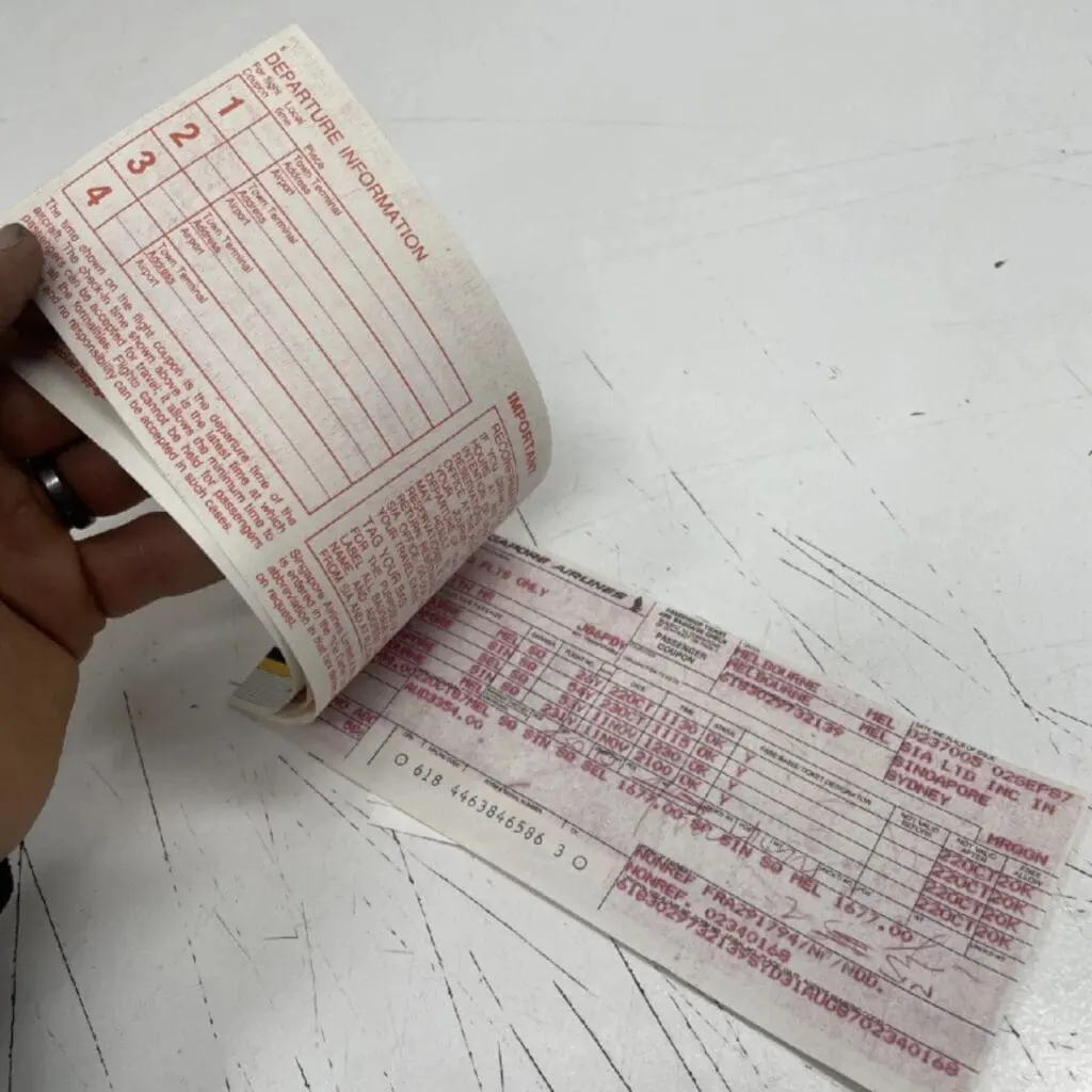 paper air ticket