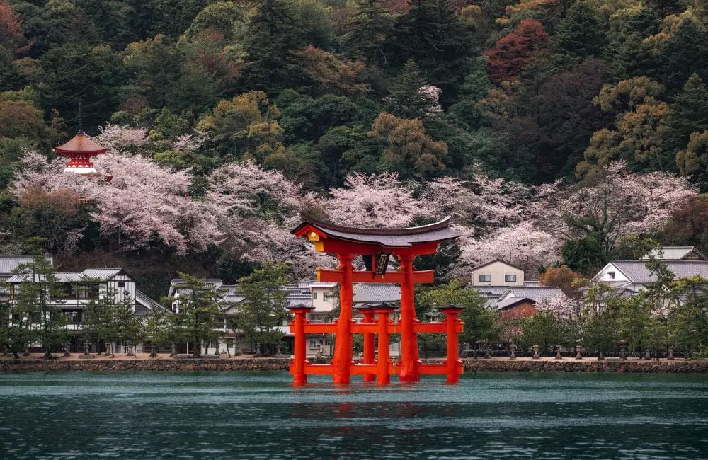 Silversea: Itsukushima Shrine and its floating Ōtorii gate, Miyajima Island, Japan