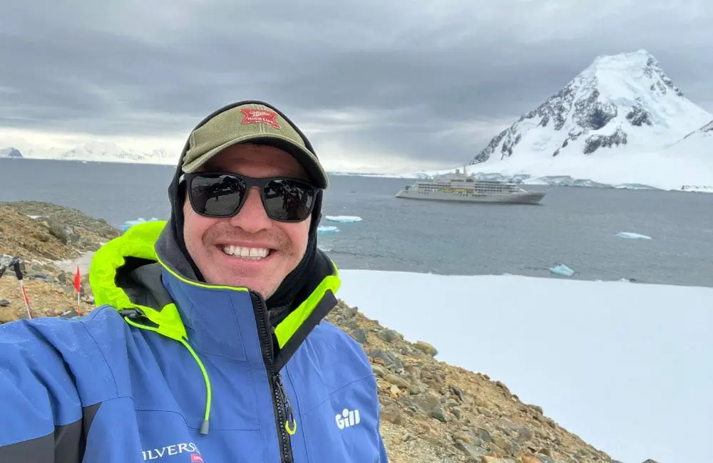 Silversea's Conrad Combrink in Antarctica