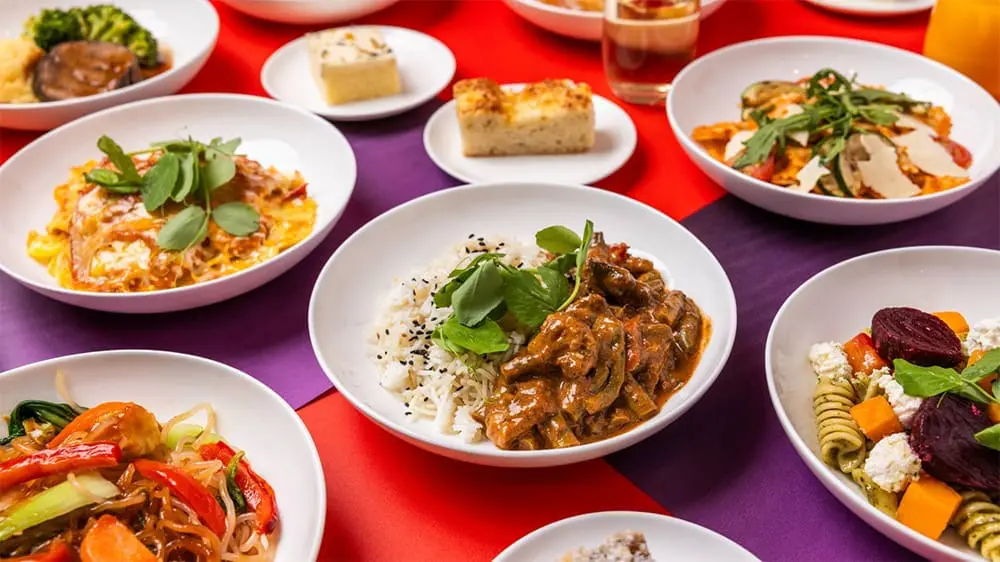 New Virgin Australia Business Class lunch and dinner menu items.