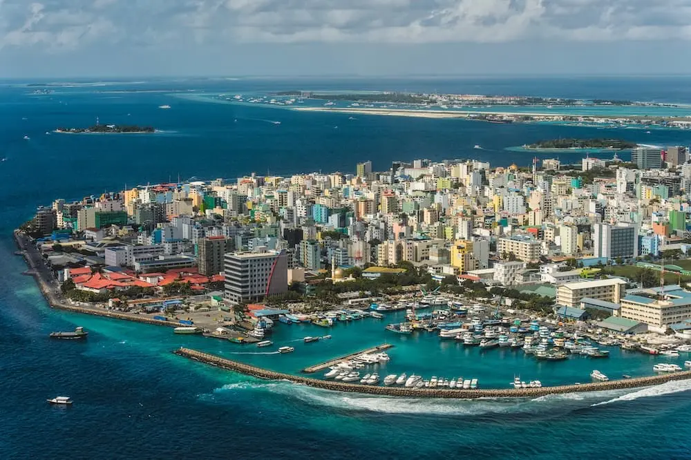Maldivian capital Male view from above