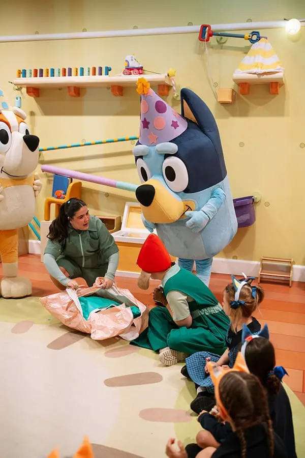 Bluey's World is a guided, interactive experience in Bribane.