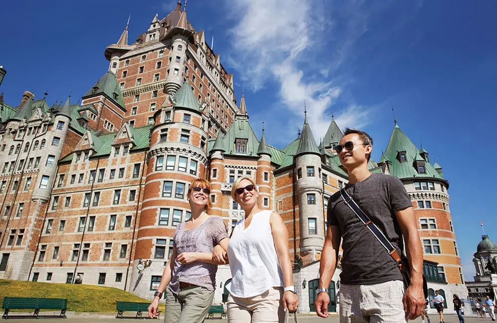 Win a nine-day Eastern Canada famil: Destination Canada is seeking 8 Radical Ambassadors for 2026/27 3 Quebec City landmarks like Fairmont Le Chateau Frontenac.