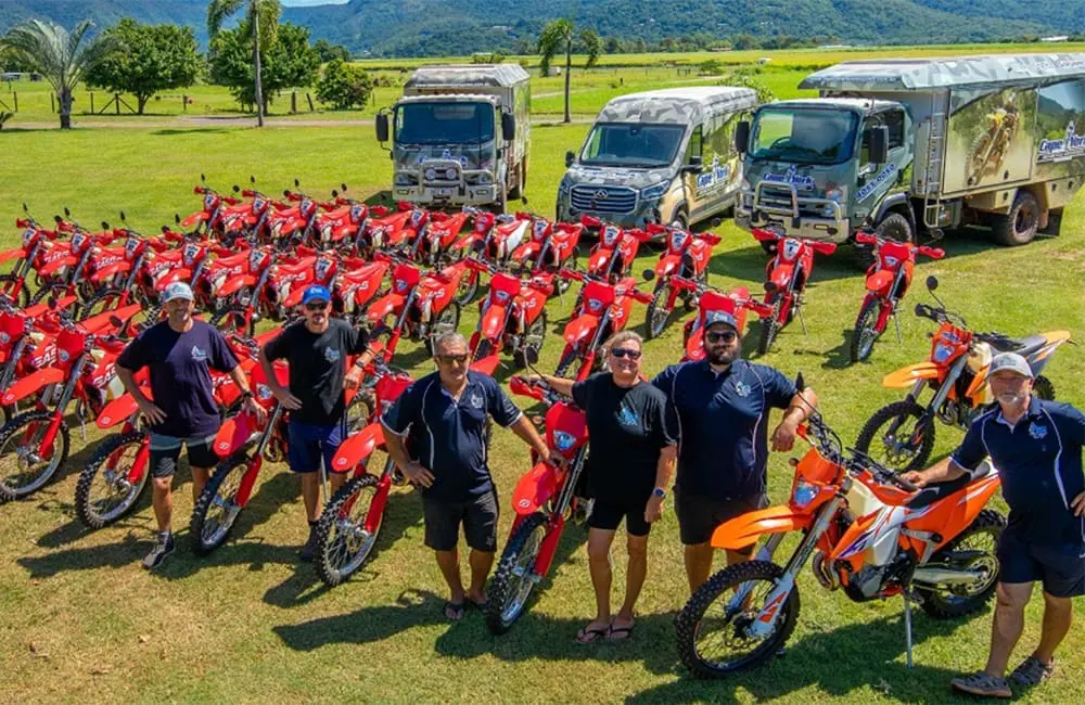 Cape York Motorcycle Adventures was the world's first motorcycle tour company to achieve ECO Certification in 2006. Image: CYMCA