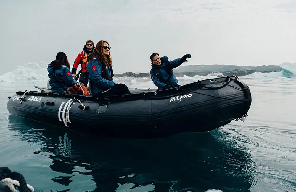 A science-based small-group Zodiac boat journey in Ilulissat, Greenland's third-largest city.