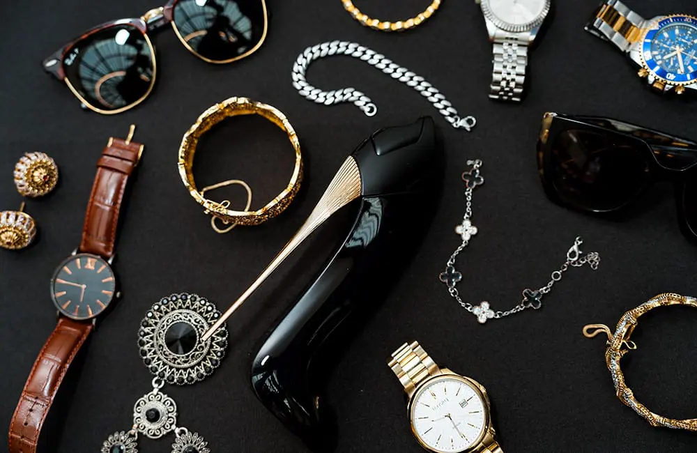 Jewellery, watches, sungalsses and perfume at Sydney Airport's Lost Property Auction