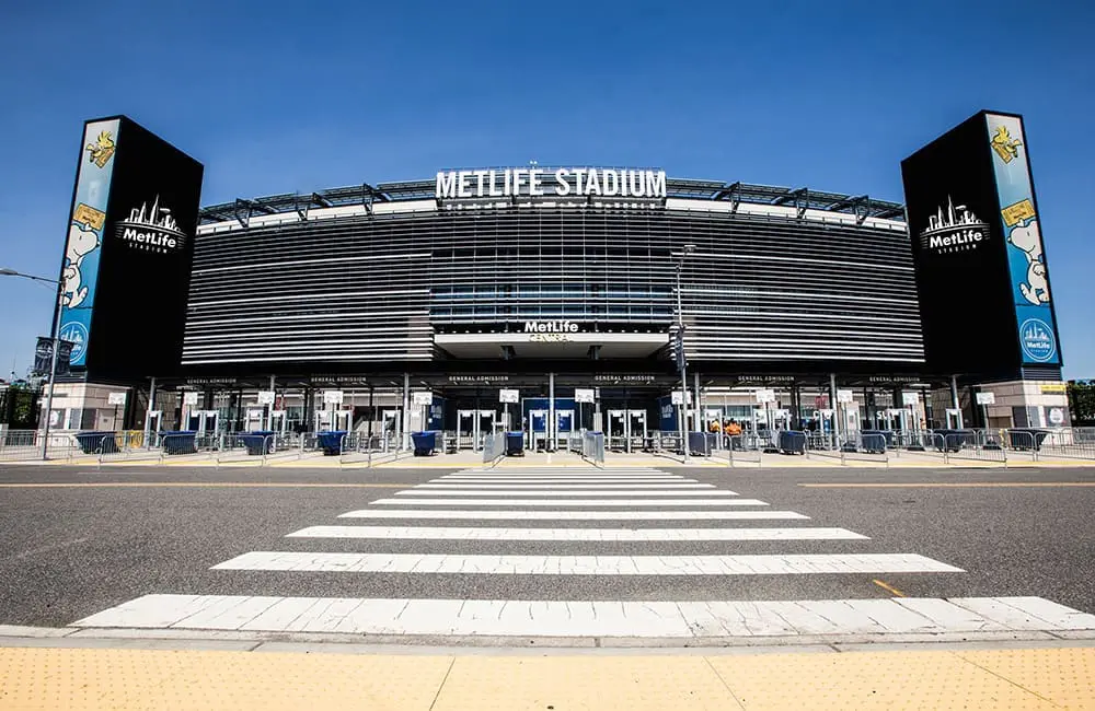 Exterior of MetLife Stadium in New Jersey.