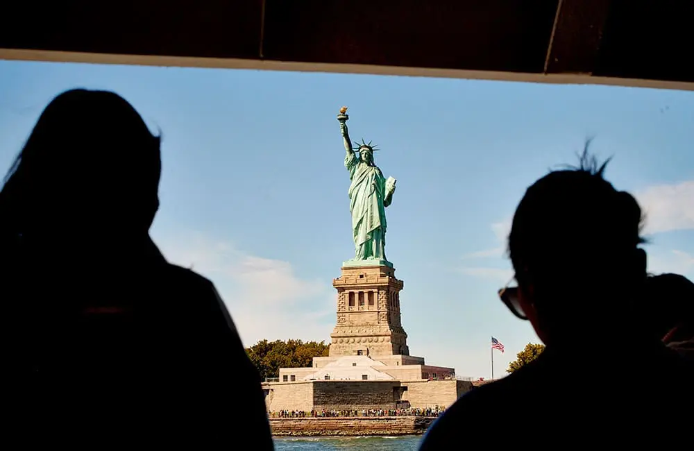 Seeing the iconic Statue of Liberty on the Staten Island Ferry from Manhattan. Image: Gabby Jones