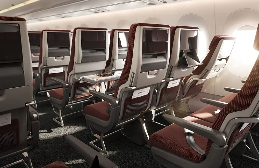 Render of Project Sunrise A350-1000ULR Economy seating.