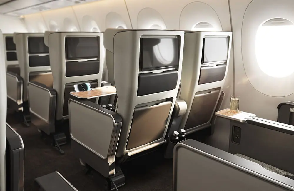 Render of Project Sunrise A350-1000ULR Premium Economy seating.