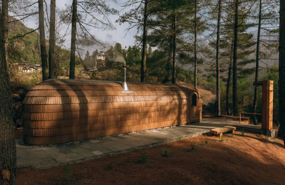 The new sauna at Aman Signature Spa House at Paro