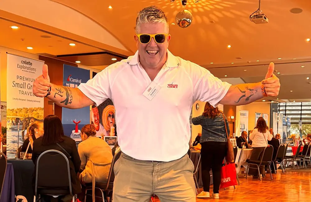Travellers Choice revives national Frontliners expo and event for the first time since COVID 3 Travellers Choice BDM for Victoria & Tasmania Graham Smith