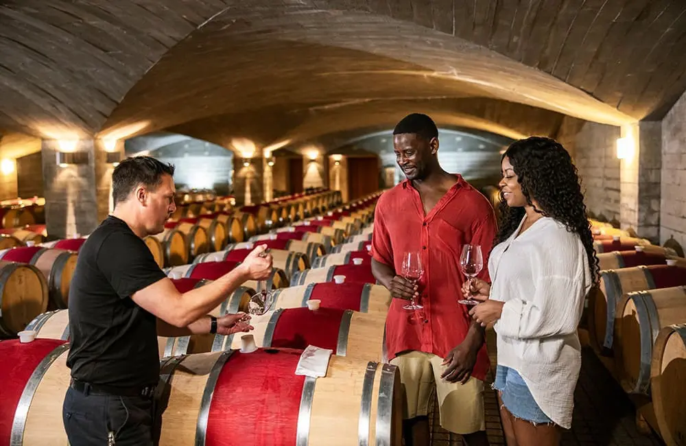 Wine tastings at Craggy Range Winery in Hawke's Bay. Image: Graeme Murray/Tourism New Zealand
