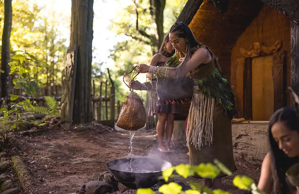 Te Pā Tū in Rotorua. Image: Miles Holden/Tourism New Zealand