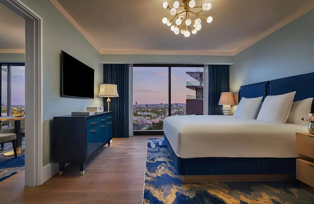A Skyline One-Bedroom Suite. Image: The Sun Rose West Hollywood