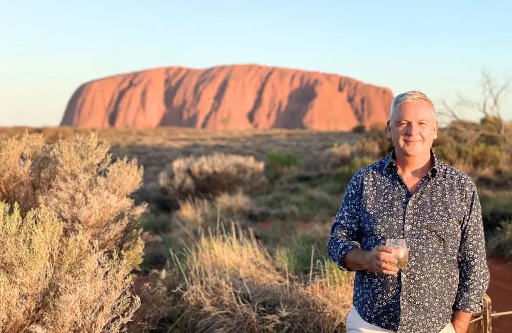 Southern Crossings' founder Stuart Rigg at Uluru
