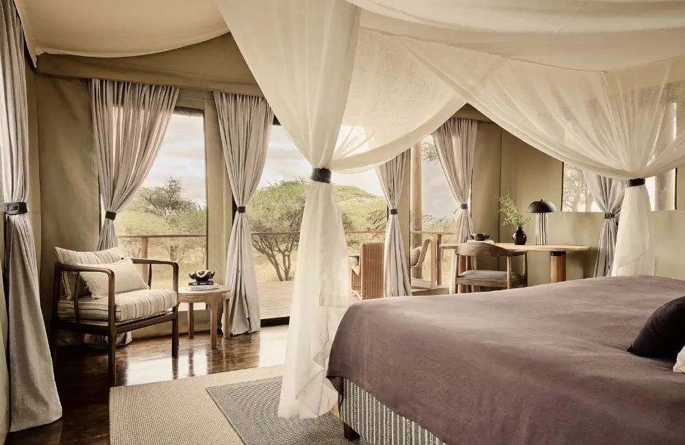 One of the 10 newly built suites at the A&K Sanctuary camp