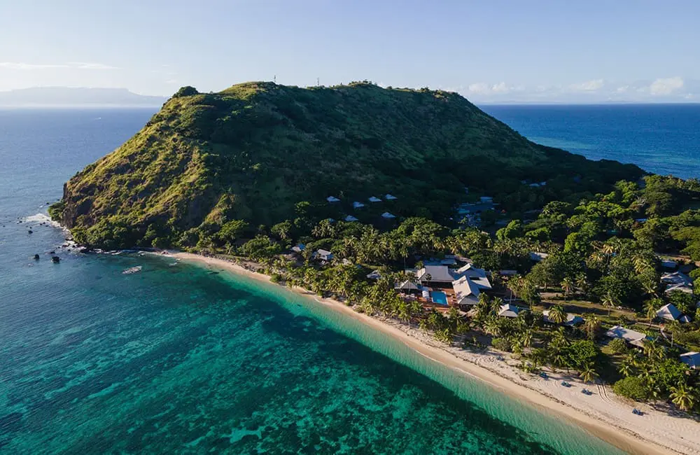 Aerial image of VOMO Island, Fiji 