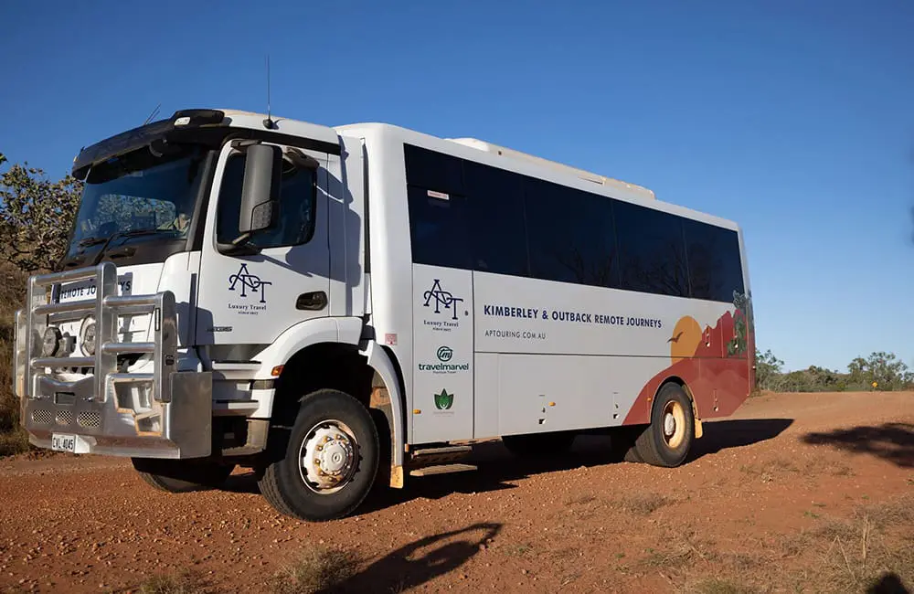 APT Travel Group's big 2026 NTIA haul: 8 category nominations and 8 BDM nods 2 APT Touring 4WD vehicle in Kimberley. Image: The APT Travel Group