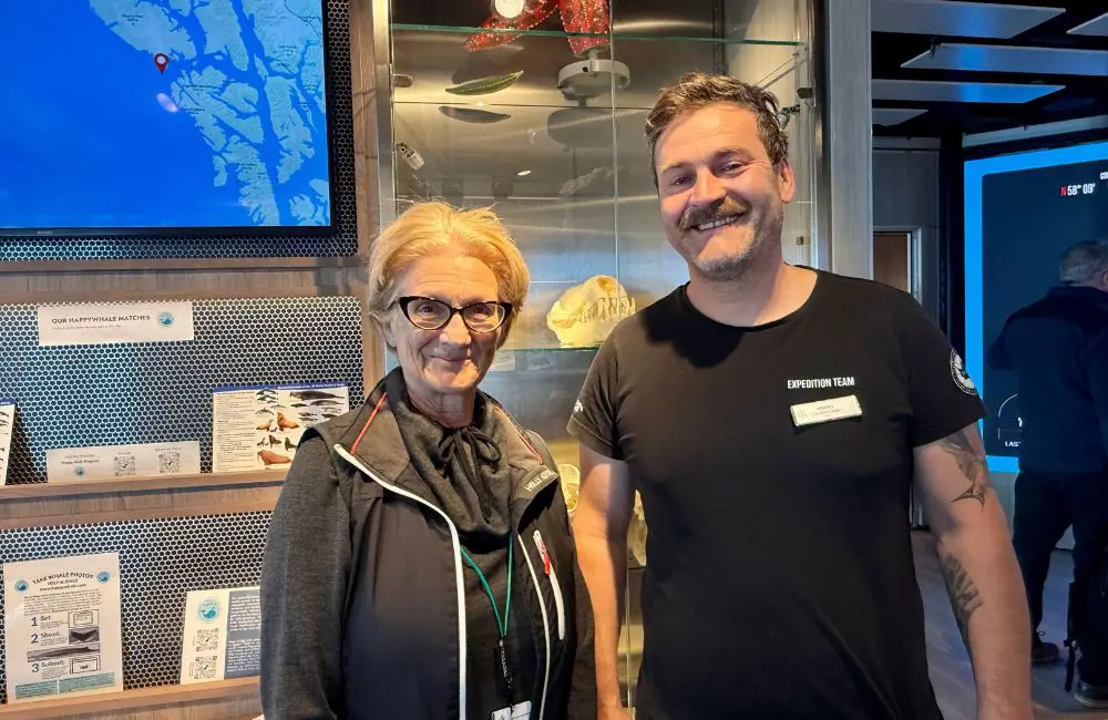 HX sets a new course in Alaska; Karryon was on board 6 Adrian Rubio, expedition leader and Sally in the Science Centre