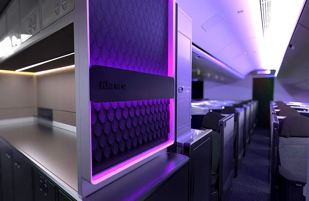 Render of the retrofitted Air New Zealand Boeing B777-300ER aircraft.