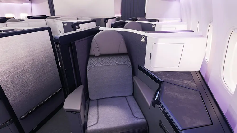 Render of Business Premier cabin aboard the retrofitted Air New Zealand Boeing B777-300ER.