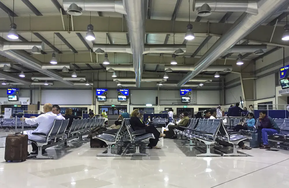 Travelers waiting at the boarding gates of Manama Airport Bahrain
Middle east
