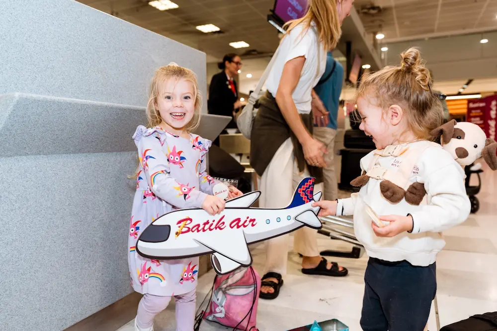 Sydney's newest international flights kick off in boost to Southeast Asian travel 4 Batik passengers before takeoff.